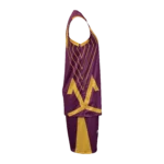 Custom Private Label Sublimated Maroon and Gold Basketball Uniform Set