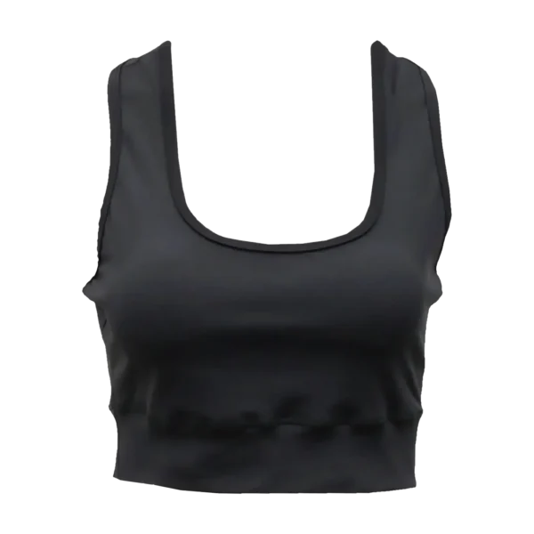 Custom Private Label Sports Bra Matte Black Gym Wear Manufacturer